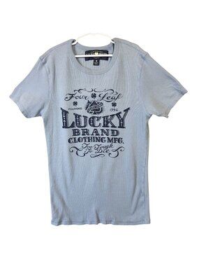 Lucky Brand Women’s Sweater Too Tough To Die Blue Size Small EUC